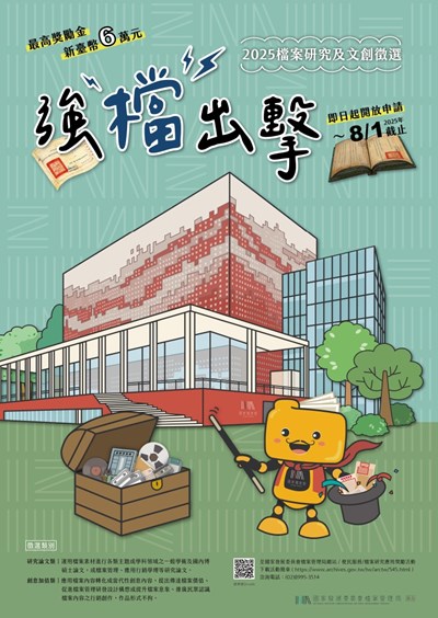 「強『檔』出擊─2025檔案研究及文創徵選」海報