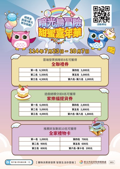 暗光鳥冒險甜蜜嘉年華-網頁互動遊戲