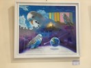 油畫〈緣－宇宙的誕生〉