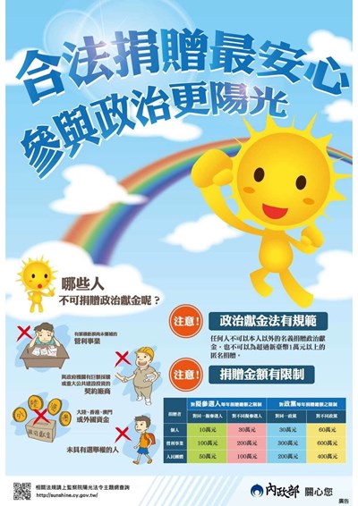 政治獻金海報